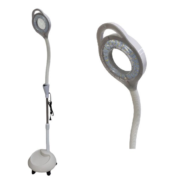 Lampara cuello de ganso led con lupa