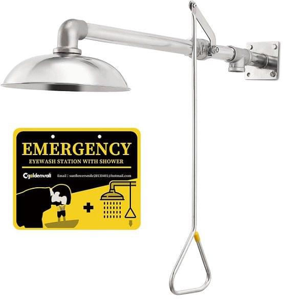 Ducha de emergencias para instalar en pared