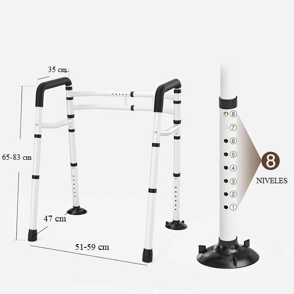 Baranda de apoyo para inodoro